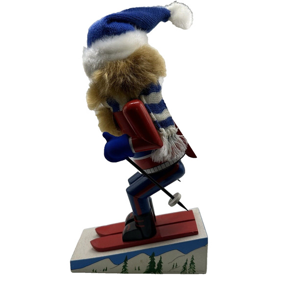 10th Anniversary NUTCRACKER Village 2002 Wooden MALE SKIER - Picture 5 of 9